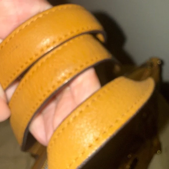 MCM Rare Toni Studded Shopper Cognac Visetos Bag - Picture 9 of 13